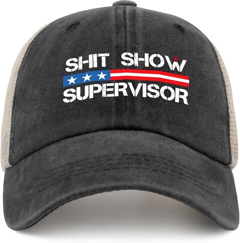 قبعات ميمي للرجال Shit Show Supervisor Cap Meme Gifts للرجال in Kuwait