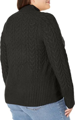 Calvin Klein Women's Plus Mock Neck Cable Sweater in Saudi Arabia