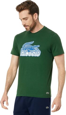 Lacoste Contemporary Collection's Men's Short Sleeve Regular Fit Front Graphic Tee Shirt in Saudi Arabia