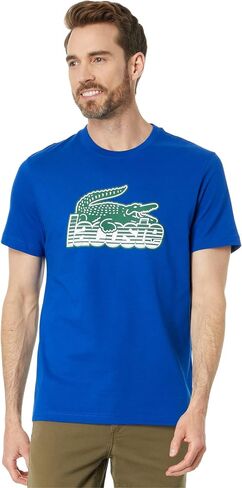 Lacoste Contemporary Collection's Men's Short Sleeve Regular Fit Front Graphic Tee Shirt in Saudi Arabia