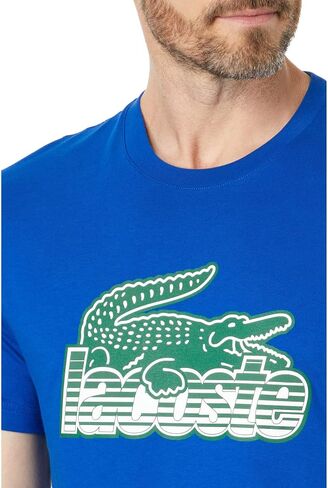 Lacoste Contemporary Collection's Men's Short Sleeve Regular Fit Front Graphic Tee Shirt in Saudi Arabia