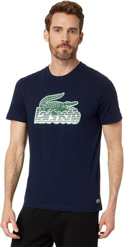 Lacoste Contemporary Collection's Men's Short Sleeve Regular Fit Front Graphic Tee Shirt in Saudi Arabia