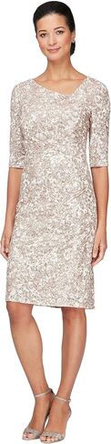 Alex Evenings Women's L Neck Knee Length Shift Dress in Saudi Arabia