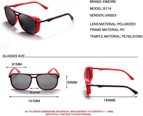 نظارات شمسية مستقطبة من كيمورن للرجال بإطار مربع للجنسين ونظارات رياضية خارجية كلاسيكية K0623 in Kuwait