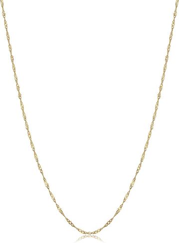 Orostar سلسلة سنغافورة متينة من الذهب الأصفر عيار 14 قيراط 1.5 ملم - 16 بوصة - 30 بوصة in Kuwait