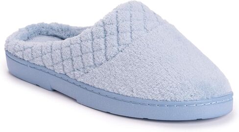 MUK LUKS womens Women's Micro Chenille Clog Slipper, Blue, X-Large US in Saudi Arabia