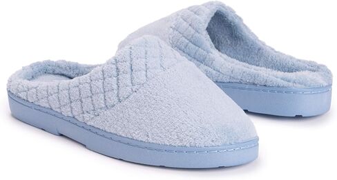 MUK LUKS womens Women's Micro Chenille Clog Slipper, Blue, X-Large US in Saudi Arabia