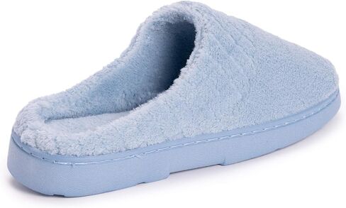 MUK LUKS womens Women's Micro Chenille Clog Slipper, Blue, X-Large US in Saudi Arabia
