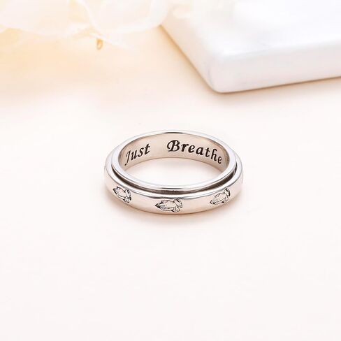 خاتم من الفضة الاسترلينية عيار 925 لتخفيف القلق وتخفيف الملل وفرط الحركة ونقص الانتباه والتوحد in Kuwait