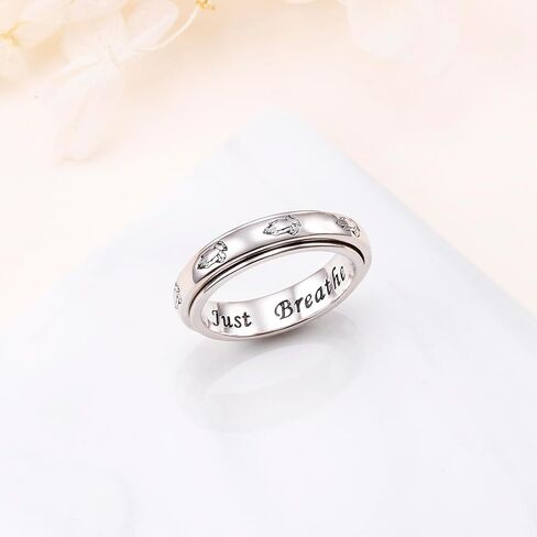 خاتم من الفضة الاسترلينية عيار 925 لتخفيف القلق وتخفيف الملل وفرط الحركة ونقص الانتباه والتوحد in Kuwait