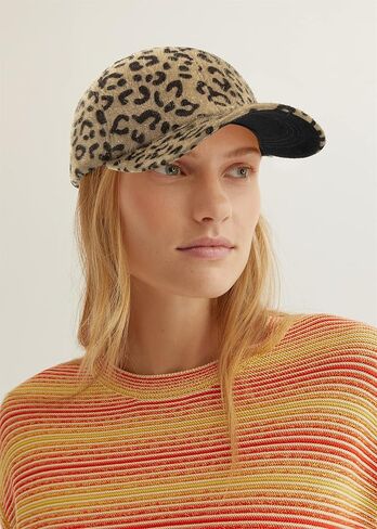 Mealah Women Faux Fur Baseball Cap with Leopard Fleece Winter Warm Hip-Hop Baseball Hats, Brown Leopard Print, One size in Saudi Arabia