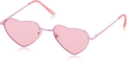نظارات شمسية للسيدات على شكل قلب معدني طراز CC529 مع حماية من الأشعة فوق البنفسجية 400. هدايا عصرية لها، 55 ملم in Kuwait