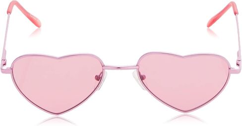 نظارات شمسية للسيدات على شكل قلب معدني طراز CC529 مع حماية من الأشعة فوق البنفسجية 400. هدايا عصرية لها، 55 ملم in Kuwait