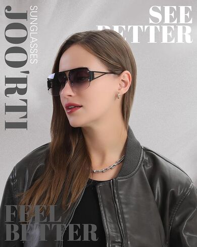 نظارة شمسية JOO'RTI Designer Aviator بدون إطار للرجال والنساء كبيرة الحجم بإطار معدني عصري ظلال lrest De Sol Para Mujer in Saudi Arabia