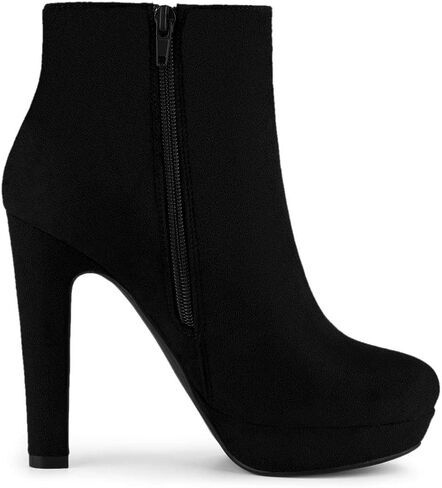 Allegra K Women's Round Toe Chunky High Heel Platform Ankle Boots in Saudi Arabia