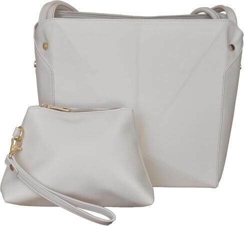 Women's Faux Leather Tote Bag, Purses and Handbags for Women Fashion Tote Bags Shoulder Bag Top Handle Satchel Bags Purse Set in Kuwait