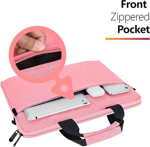 Laptop Case Shoulder Bag for 14 Inch MacBook Pro, 15 Inch Macbook A1707/A1990/A2941, 14-15 Inch Laptop Computer, Protective Polyester Computer Portable Bag Briefcase with Handle, Black in Saudi Arabia