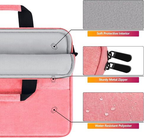 Laptop Case Shoulder Bag for 14 Inch MacBook Pro, 15 Inch Macbook A1707/A1990/A2941, 14-15 Inch Laptop Computer, Protective Polyester Computer Portable Bag Briefcase with Handle, Black in Saudi Arabia
