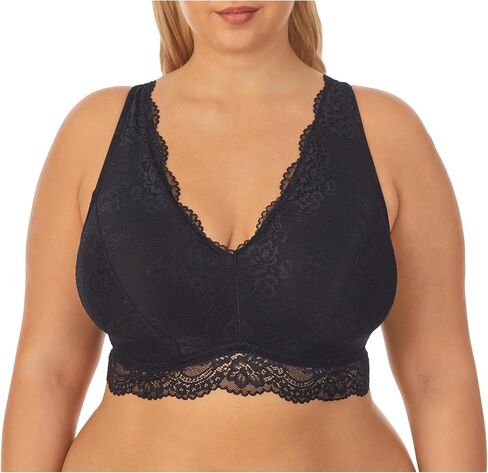 Underwear for Women Plus Size Full Coverage Wireless Lace Bralette with Adjustable Convertible Wide Straps in Saudi Arabia
