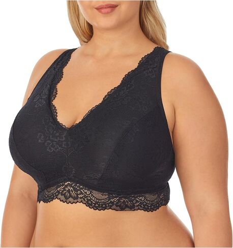 Underwear for Women Plus Size Full Coverage Wireless Lace Bralette with Adjustable Convertible Wide Straps in Saudi Arabia