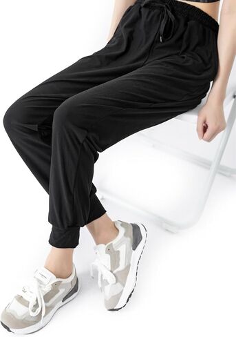2 Pack Womens Jogger Pants with Pockets Soft Tapered Joggers Sweatpants for Women Drawstring Lounge Pants in Saudi Arabia