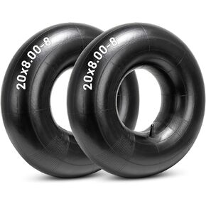 Heavy Duty 20x8.00-8 Inner Tubes, 20x8-8, 20x10.00-8, 20x10-8 18x6.50-8, 18x7.50-8, 18x8.50-8 18x9.50-8 Universal Fit Tire Tube with TR13 Straight Valve Stem for Mower/Tractor/Golf Cart and More 2 PCS