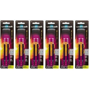 Uni-ball Signo Impact 207 RT Refills, Blue Ink, 1.0 Mm Bold Point, 6 Packs of Refills 65874 =12 refills
