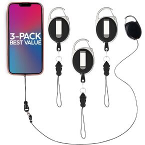 Phone Assured Retractable Phone Tether (2-Pack) – Durable Clip-on Leash for Anti-Drop & Anti-Theft Security in Kuwait