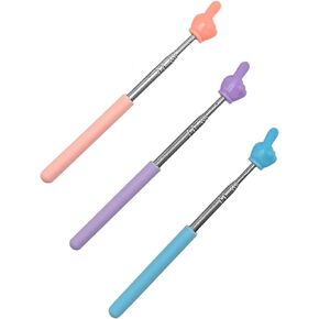 3 Pcs Teacher Pointer Sticks Finger, Extendable Telescopic Pointer Tiny Hands Pointer for Elementary School Kindergarten Classroom