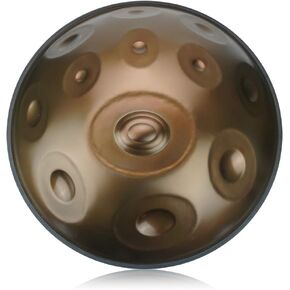 "OcarinaWind" Hand Pan in D Minor 12 Notes Steel Hand Drum,440HZ (22.8" (58cm), Brozne 12 Notes-D3 A3 B3b C4 D4 E4 F4 G4 A4 C5 D5 E5) with Soft Hand Pan Bag