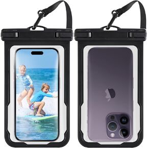 2 Pack Waterproof Phone Pouch, Universal IPX8 Cell Phone Dry Bag, Large Phone Protector Pouch for iPhone 15 14 13 Pro Max Mini Galaxy 24 Up to 7", Essentials for Outdoor Sports Beach Pool Swimming