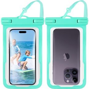 2 Pack Waterproof Phone Pouch, Universal IPX8 Cell Phone Dry Bag, Large Phone Protector Pouch for iPhone 15 14 13 Pro Max Mini Galaxy 24 Up to 7", Essentials for Outdoor Sports Beach Pool Swimming