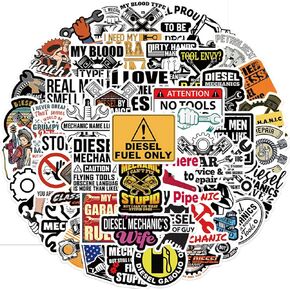 50pcs Electrician Stickers for Hard Hats, Funny Cool Waterproof Vinyl Decals for Helmet Tool Box Truck Vehicles Laptop Notebook Skateboard Motorcycle Bike Water Bottles