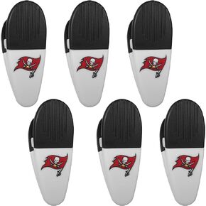Siskiyou Sports NFL Tampa Bay Buccaneers Chip Clip Magnets, 6pk White, One Size