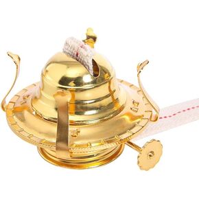Antique Oil Lamp Replacement Parts and Kerosene Lamp #2 Size Brass Plated Burner with Reduction Collar and Cotton Lamp Wick Fits Vintage Oil Lamp Hold 3 Inch Base Chimney Authentic Restoration