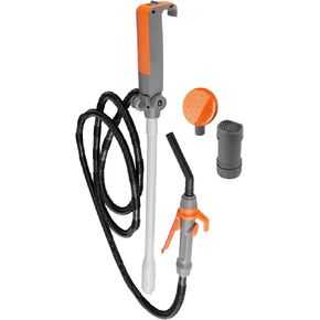 TERA PUMP Electric Liquid Transfer Pump (2.8-GAL/MIN) Versatile Fuel Transfer Pump with 8.2-FT Hose, Filter, Watering attachement for (E85, Gas, Diesel, Kerosene)