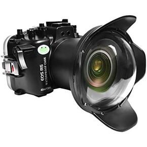 Seafrogs 40M/130FT Underwater Camera Housing Case w/ 6" Dome Port Kit Waterproof Housing Proteive Hard Case for Canon R5+ 24-105mm Lens