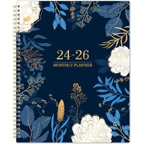 2025-2027 Monthly Planner - 2 Year Monthly Planner/Calendar 2025-2027, Academic Planner 2025-2027, Jul 2025 - Jun 2027, 11" x 9", 24 Months, Tabs, Back Pocket, Holidays, Twin-Wire Binding, Note Pages