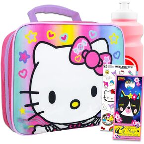 Hello Kitty Lunch Box for Girls Set - Bundle with Hello Kitty Lunch Bag Plus Stickers, Water Bottle, More | Hello Kitty Lunch Container in Saudi Arabia