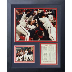 Legends Never Die 1995 Atlanta Braves Champions Framed Photo Collage, 11 by 14-Inch