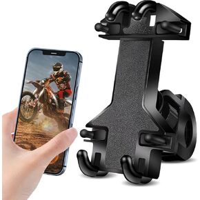 Kairiyard Motorcycle Bike Phone Mount, 360° Rotation Bike Phone Holder Mount Handlebar or Rearview Mirror for Dirt Bikes, Scooter, Bicycle, Electric, Mountain and Most Mobile Phones