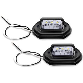 Nilight 2PCS 12V LED License Tag Light Convenience Courtesy Door Step Lights Waterproof Rainproof Dome Cargo Lights Under Hood Lights Legal for Car Truck RV Trailer, 2 Years Warranty