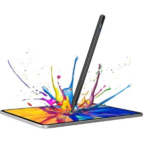 Wireless Charging Pencil for Apple iPad Air Pro Mini (2018-2022 Released), Stylus Pen with Palm Rejection,Tilt Pressure Sensitive,Smart Button Control,Auto Bluetooth Connection,and Power Display-Black