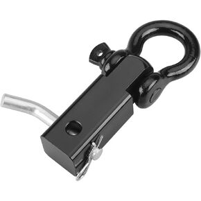 LCGP 2" Universal Shackle Hitch Receiver with 3/4'' D Ring Shackle, Black Powder Coated, 41850 Lbs Break Strength,Working Load Limit: 10,472 lbs/4.75 tons.
