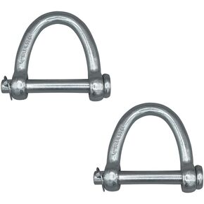 Mytee Products Web Sling Shackle - 4" w/Quick Pin, 13,000 lbs WLL, White Blue Zinc, for Recovery Straps, Auto Hauling, Towing