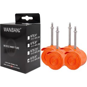 Bibike 2/4-Pack 26/27.5/29 x1.9-2.5" TPU Inner Tubes with 45mm Presta Metal Valves