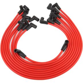Spark Plugs Wires Sets Igniton Cables Red Silicone High Performance Leads Boot Automotive Wire Accessories for Chevrolet Chevy GMC AM General Hummer Isuzu 1988-1996 5.0L 5.7L V8 8.0mm Red (9PCS)