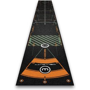 WELLPUTT - Golf Putting Training Mat - 13ft Black