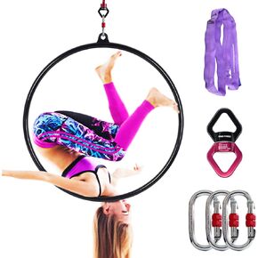 طوق هوائي من PRIOR FITNESS مقاس 33/35/37 بوصة، طوق جوي واحد من الفولاذ المقاوم للصدأ، معدات جوية للسيرك لأداء الألعاب البهلوانية