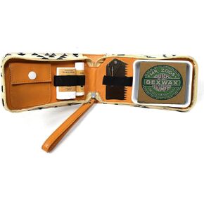 Surf Kit - Great Surfer Gift & Surf Accessory that Holds your Surf Wax, Organic Sunscreen Face Stick, All Natural Lip Balm, Wax Scraper, and More! All in a Stylish Tropical Print Surf Wax Holder
